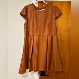 Rachel Parcell Size 18 Faux Leather Dress